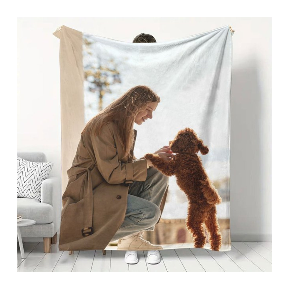 Personalisierte Haustierdecke von Sandra Rich mit eigenem Foto für Hunde und Katzen, warme Fleece-Decke in Mehrfarbig - Bild 1