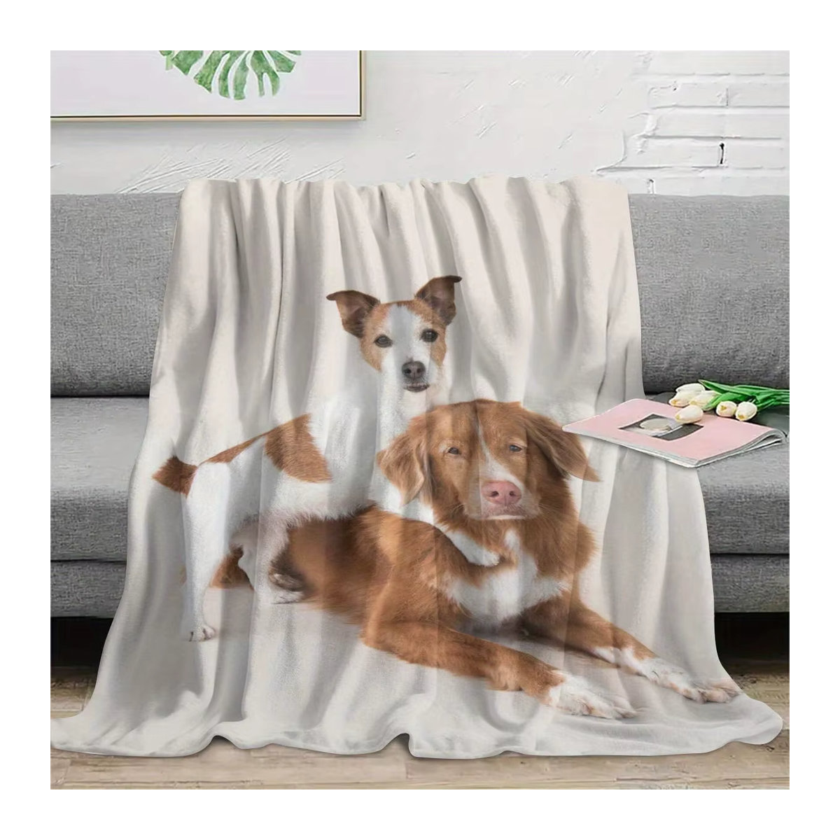 Personalisierte Haustierdecke von Sandra Rich mit eigenem Foto, mehrfarbige Flanell-Fotodecke für Hunde und Katzen, warm und komfortabel - Bild 4