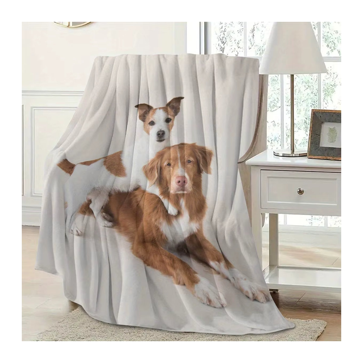Personalisierte Haustierdecke von Sandra Rich mit eigenem Foto, mehrfarbige Flanell-Fotodecke für Hunde und Katzen, warm und komfortabel - Bild 5