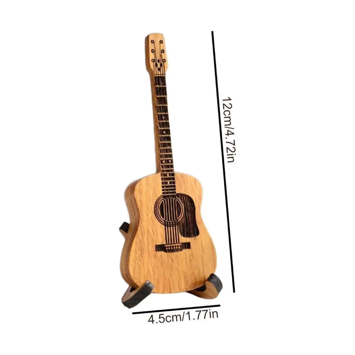 Personalisierte Holz-Gitarrenplektrum-Box mit 3 gravierten Plektren in Braun - Bild 5