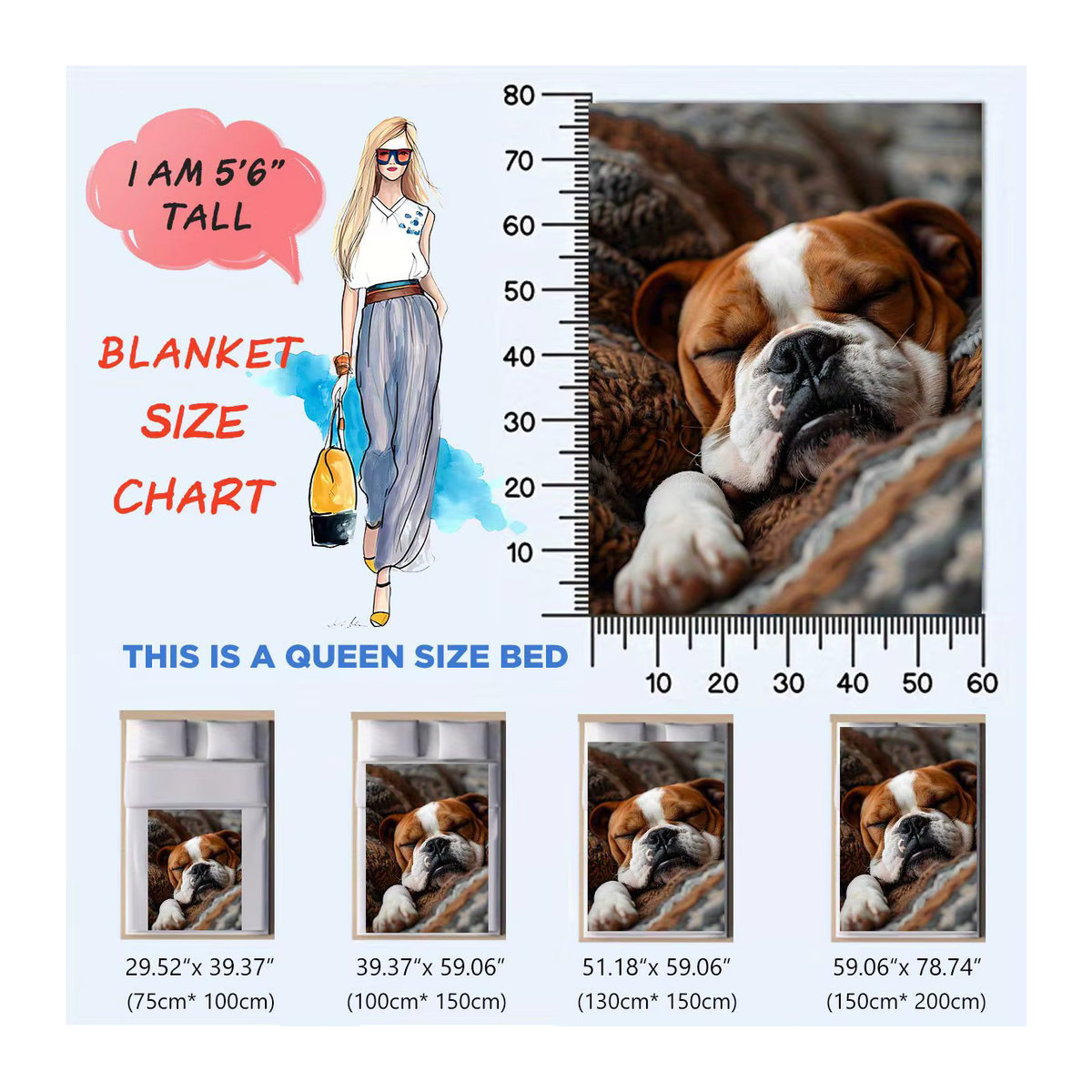 Personalisierte Kuscheldecke mit eigenem Foto aus weichem Fleece für Hunde und Katzen, mehrfarbig, Marke SRH - Bild 2