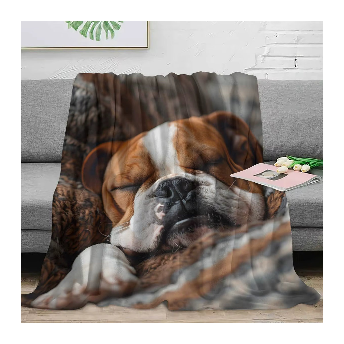 Personalisierte Kuscheldecke mit eigenem Foto aus weichem Fleece für Hunde und Katzen, mehrfarbig, Marke SRH - Bild 4
