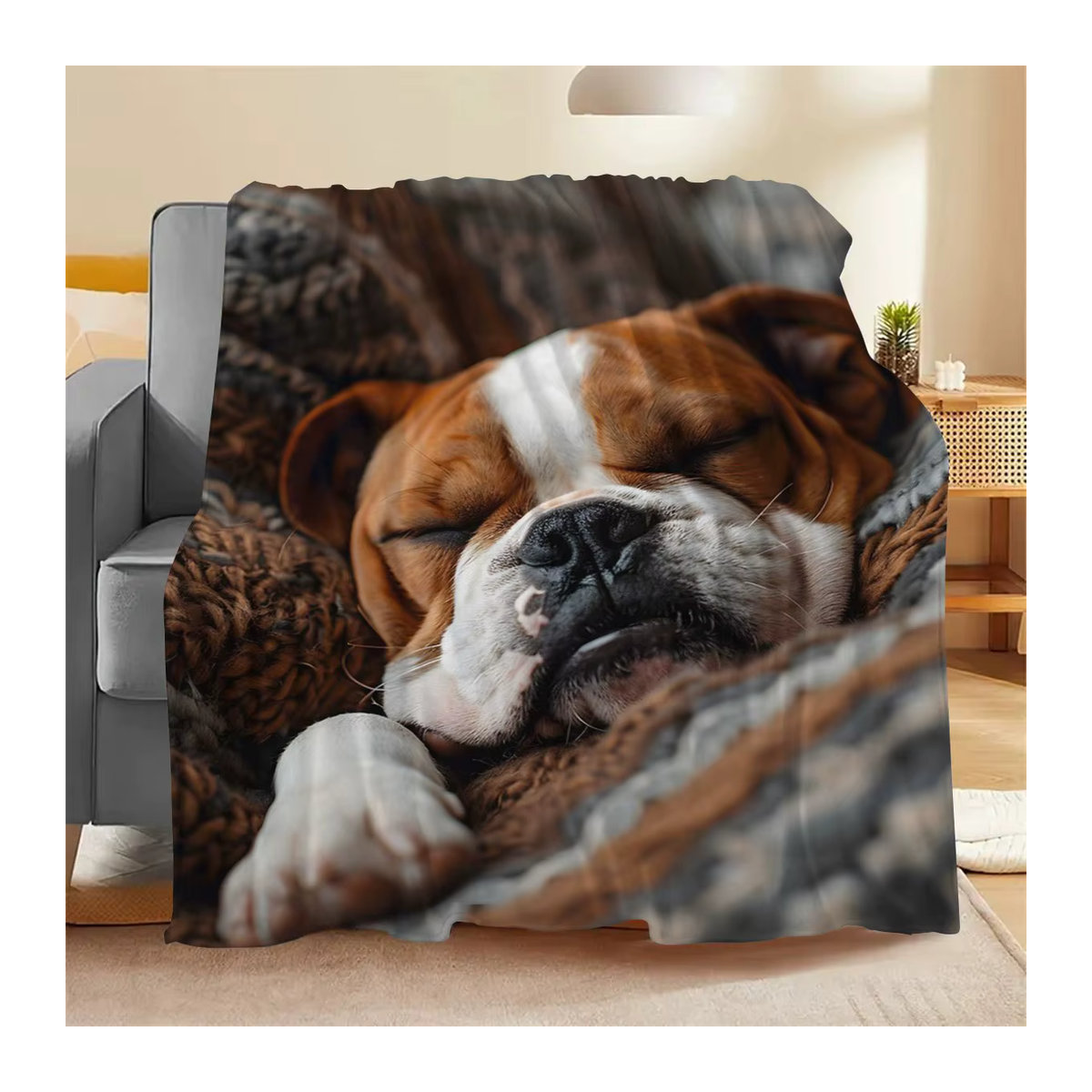Personalisierte Kuscheldecke mit eigenem Foto aus weichem Fleece für Hunde und Katzen, mehrfarbig, Marke SRH - Bild 6