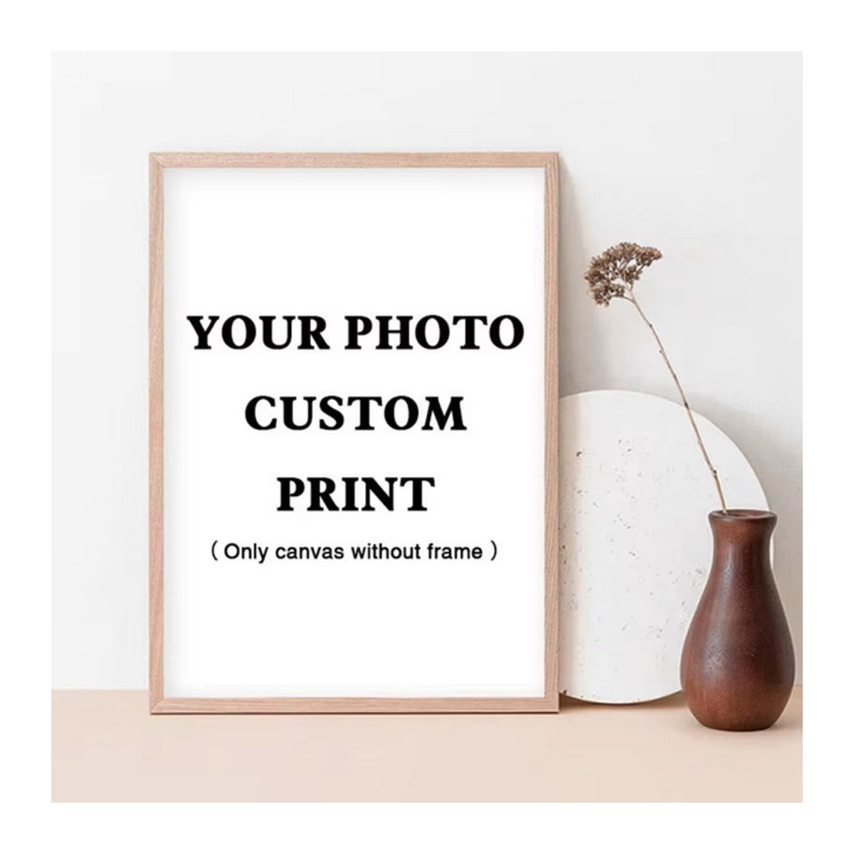 Personalisierte Leinwand im Hochformat für Fotos, Landschaften oder Typografie, weiß, rahmenlos - Bild 1