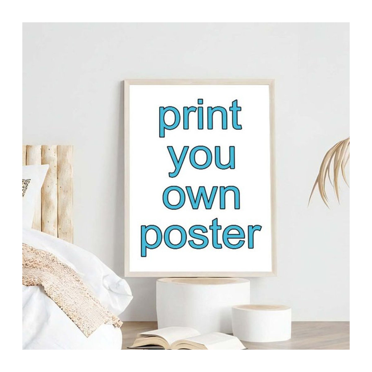 Personalisierte Leinwanddrucke als Fotoposter für Wandkunst und Heimdekoration in Weiß, Hochformat, Rechteckig - Bild 1