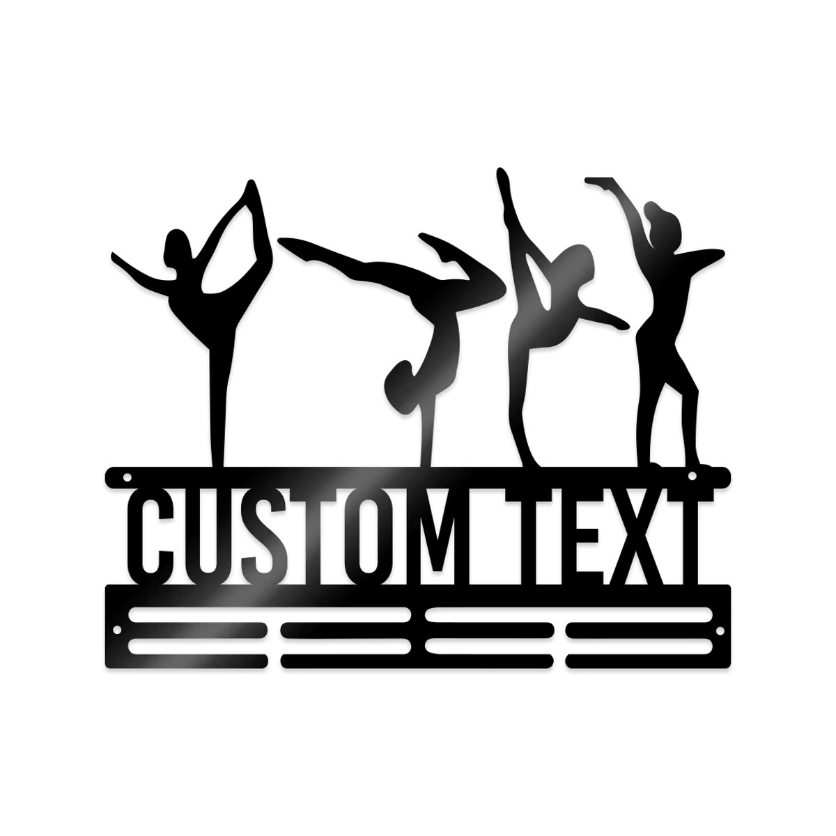 Personalisierte Metall Wanddekoration Ballett Tanz Cartoon Design für Kinder in Gold und Schwarz B: 30 cm, H: 24 cm, T: 30 cm - Bild 4