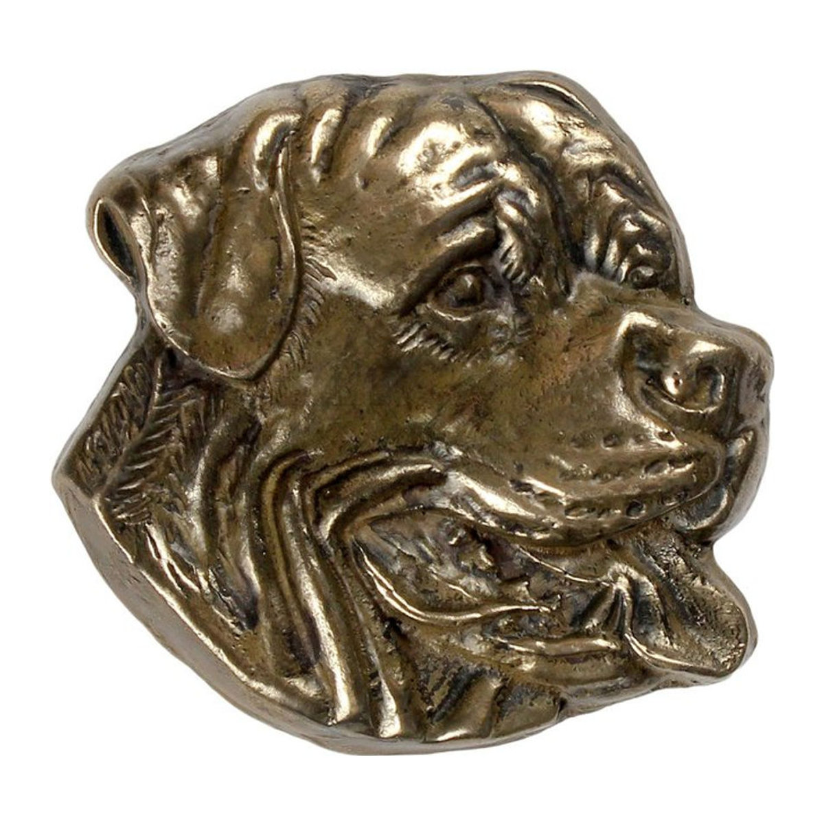 Personalisierte Rottweiler Gedenktafel von Art-Dog in Braun und Gold aus Metall und Kunstharz - Bild 1
