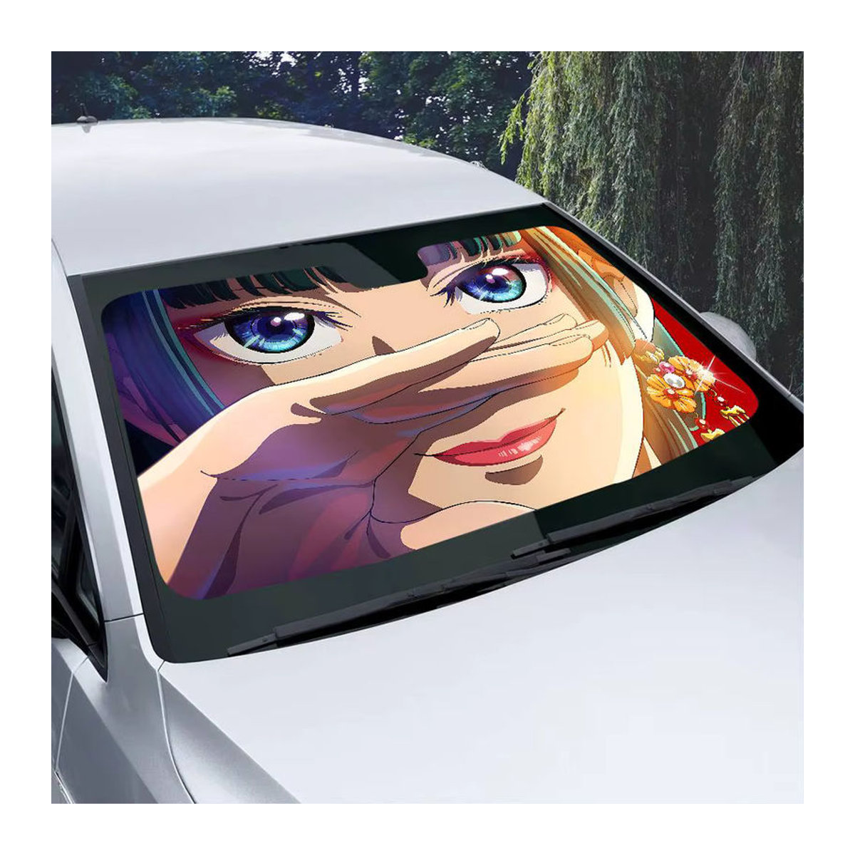 Personalisierter Auto-Sonnenschutz mit The Apothecary Diaries Anime Motiv von Potdemiel, mehrfarbig, rechteckig aus Textil - Bild 3