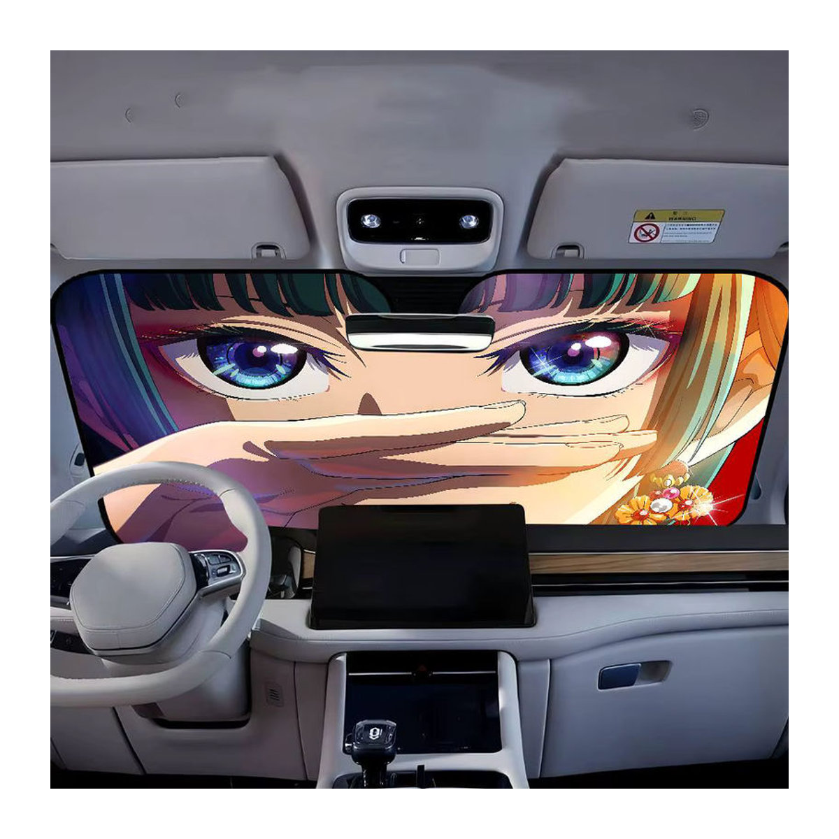 Personalisierter Auto-Sonnenschutz mit The Apothecary Diaries Anime Motiv von Potdemiel, mehrfarbig, rechteckig aus Textil - Bild 4