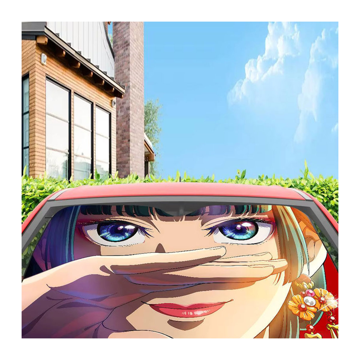 Personalisierter Auto-Sonnenschutz mit The Apothecary Diaries Anime Motiv von Potdemiel, mehrfarbig, rechteckig aus Textil - Bild 6