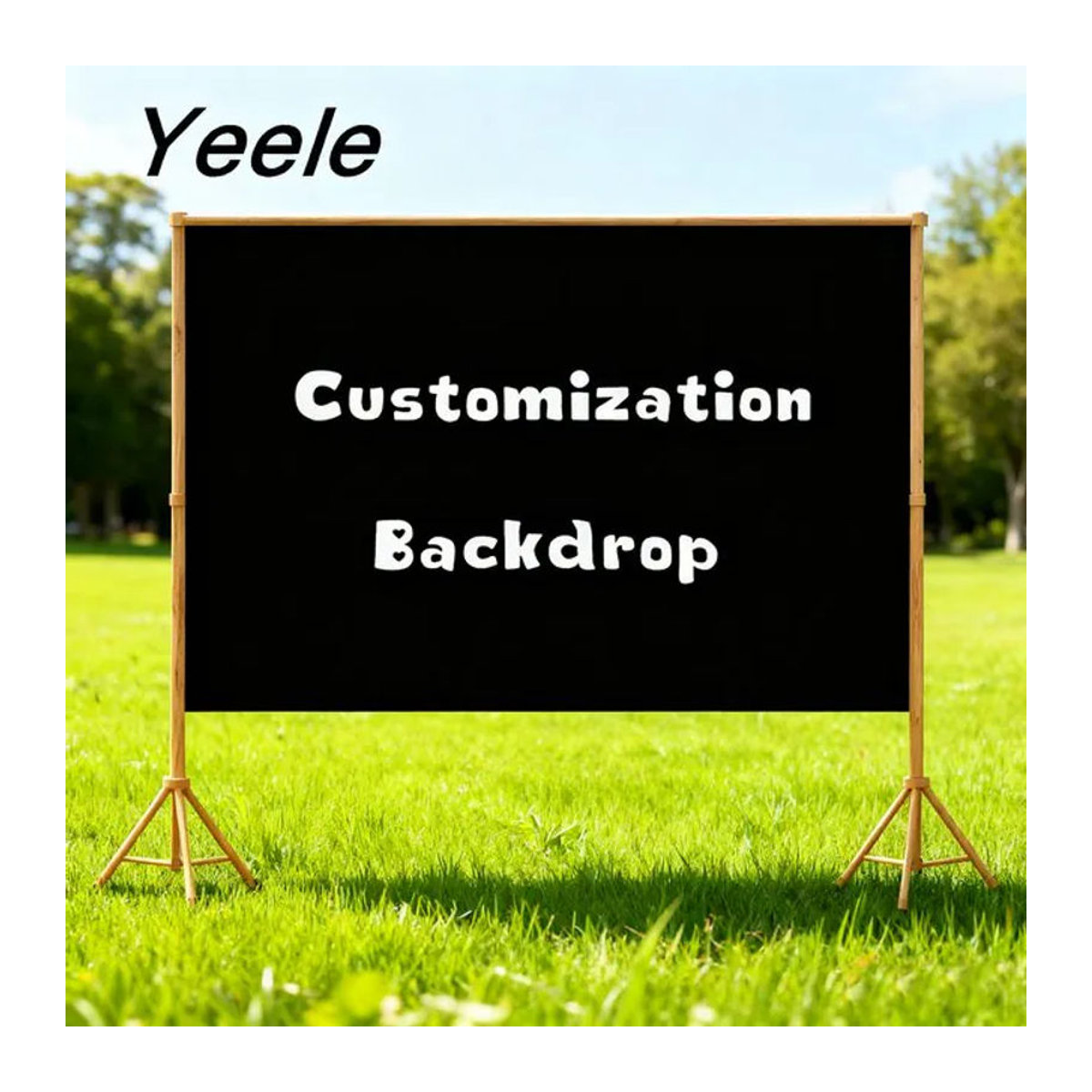Personalisierter Geburtstag Banner von Yeele in Schwarz als Textil-Hintergrund für Kinder-Fotografie Studios - Bild 1