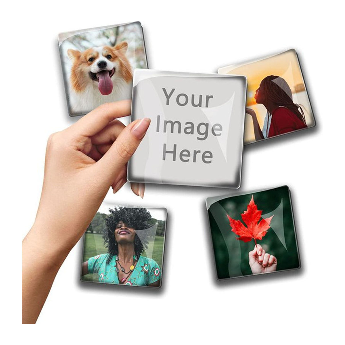 Personalisierter Glas-Kühlschrankmagnet mit eigenem Foto von EQJJYPOC, rund, mehrfarbig - Bild 1