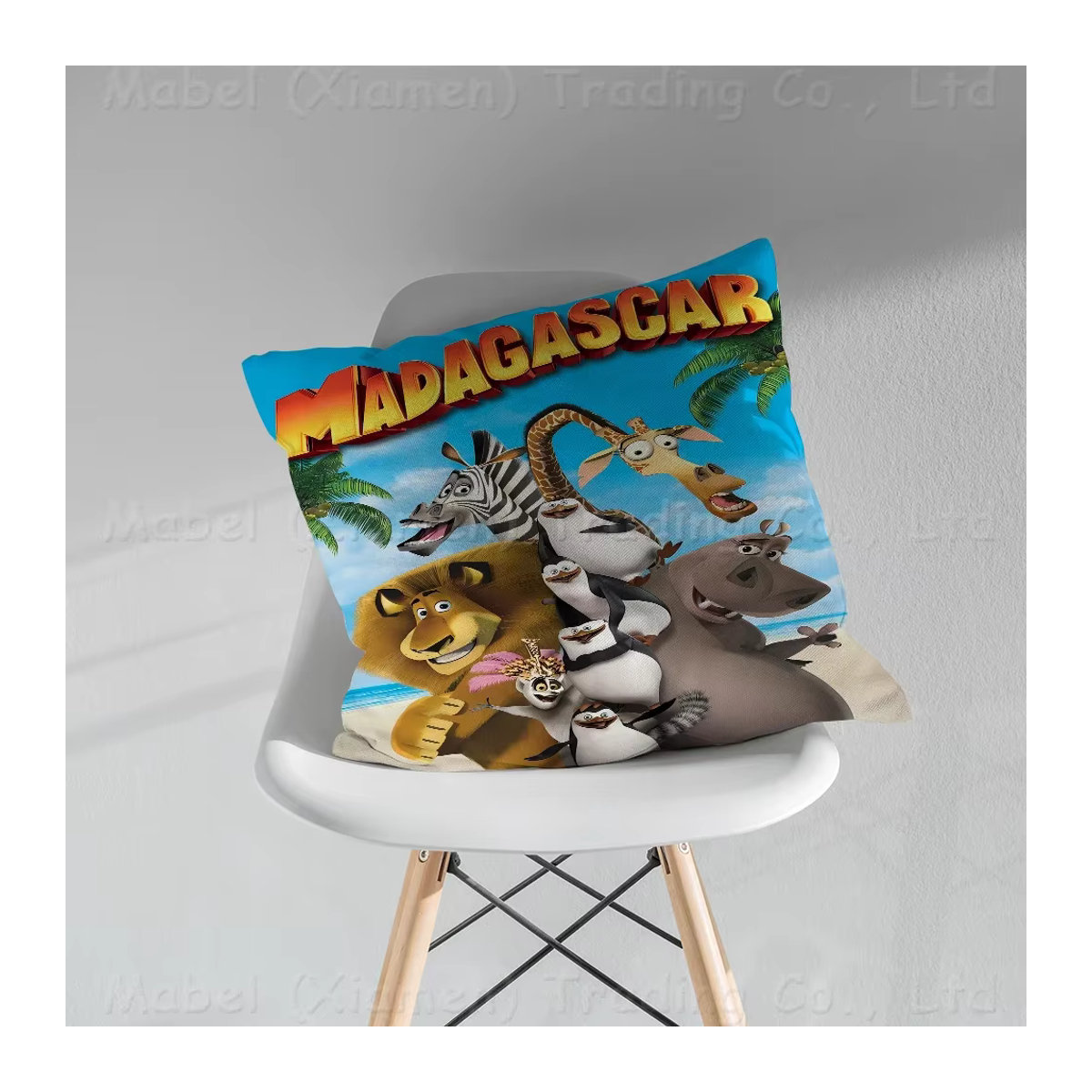 Personalisierter Kissenbezug Beast Kingdom Madagaskar Motiv in Mehrfarbig für Kinder und Schlafzimmer - Bild 4