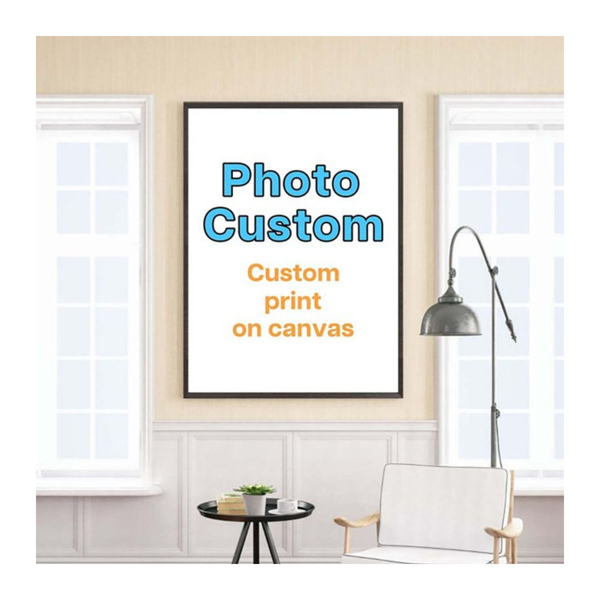 Personalisierter Leinwanddruck als Fotoposter für Wanddekoration in Hochformat, mehrfarbig - Bild 1