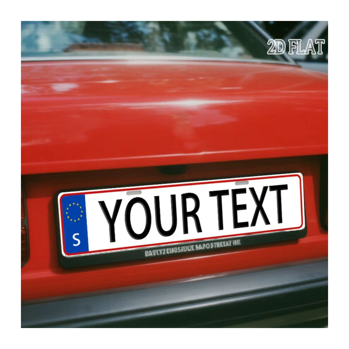 Personalisiertes europäisches Nummernschild aus Aluminium von Hello Young, B: 40 cm, mehrfarbig und weiß - Bild 4
