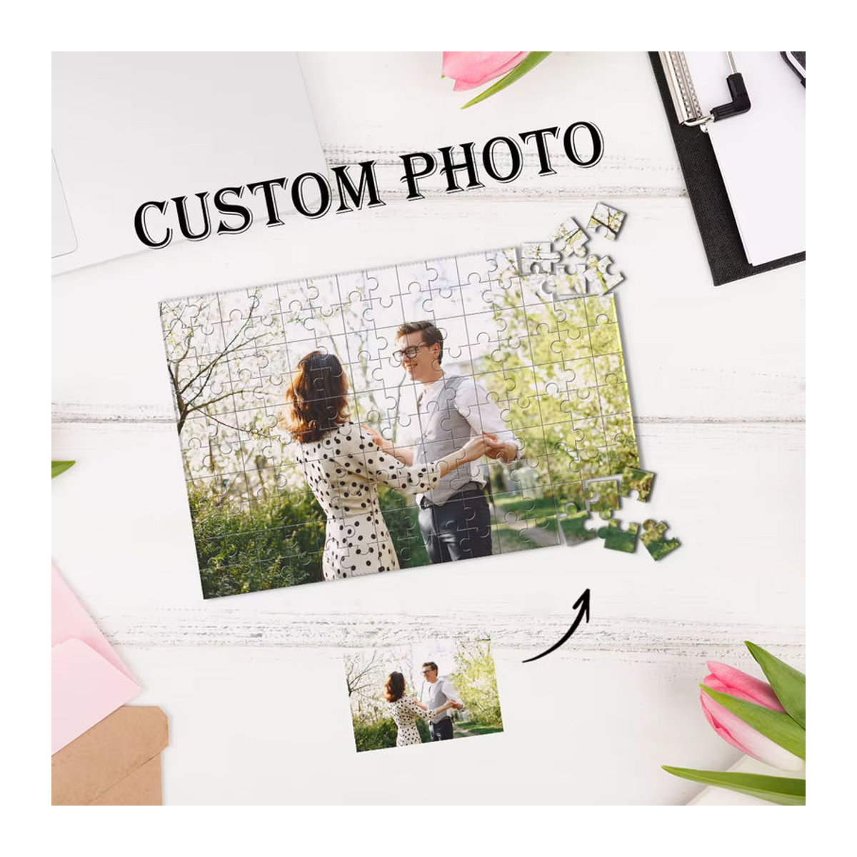 Personalisiertes Foto-Puzzle mit eigenem Motiv für die häusliche Dekoration, rechteckig und mehrfarbig - Bild 3