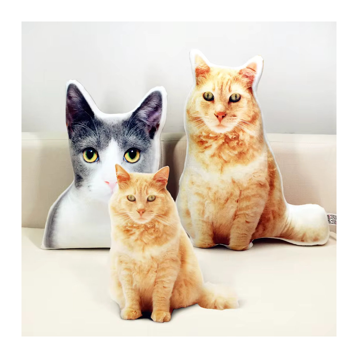 Personalisiertes Plüschkissen mit Fotoanpassung von Habinisi in Mehrfarbig für Hunde und Katzen als dekoratives Geschenk - Bild 3