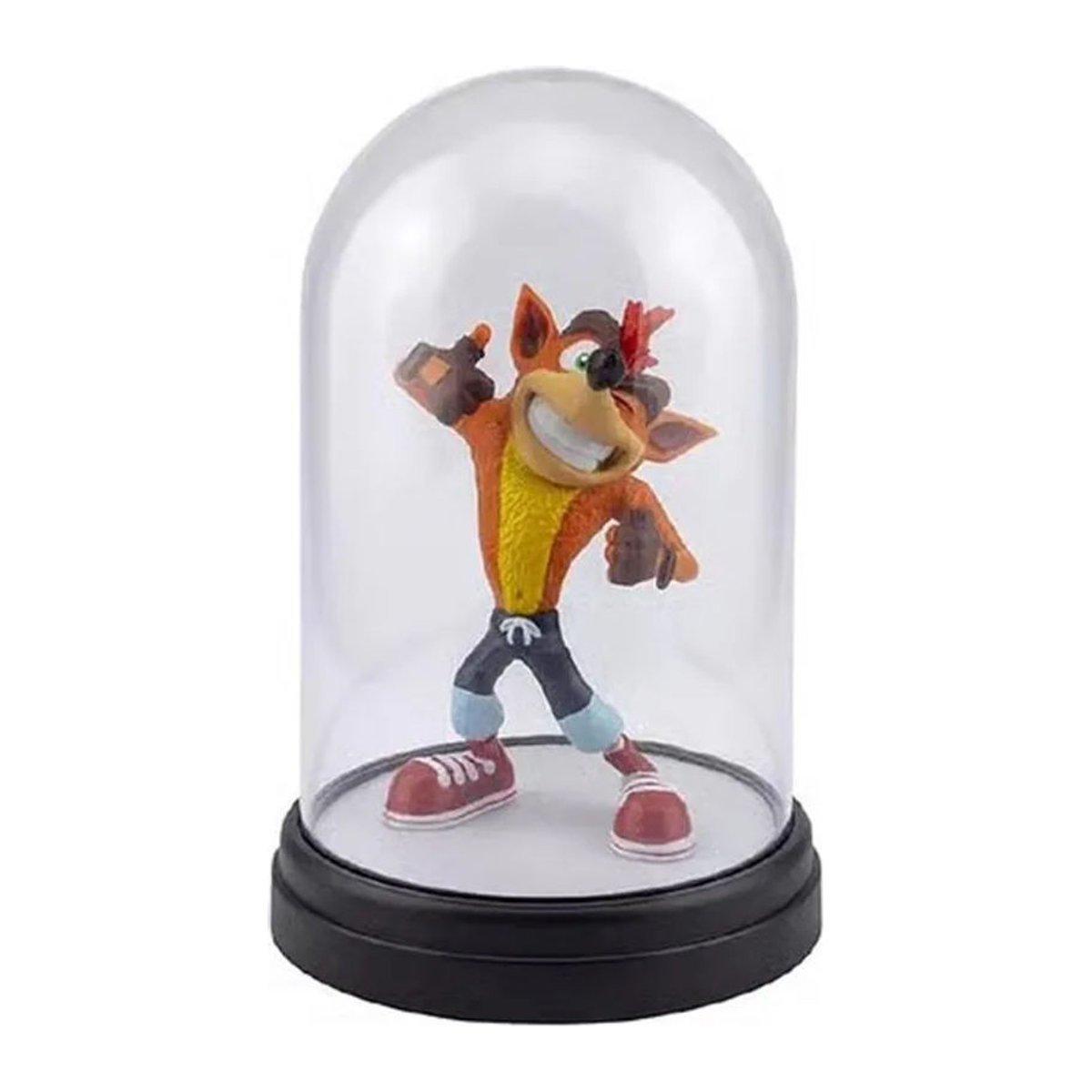 Pertemba Crash Bandicoot Tischlampe mit Glaskuppel und LED in Schwarz und Bunt - Bild 1