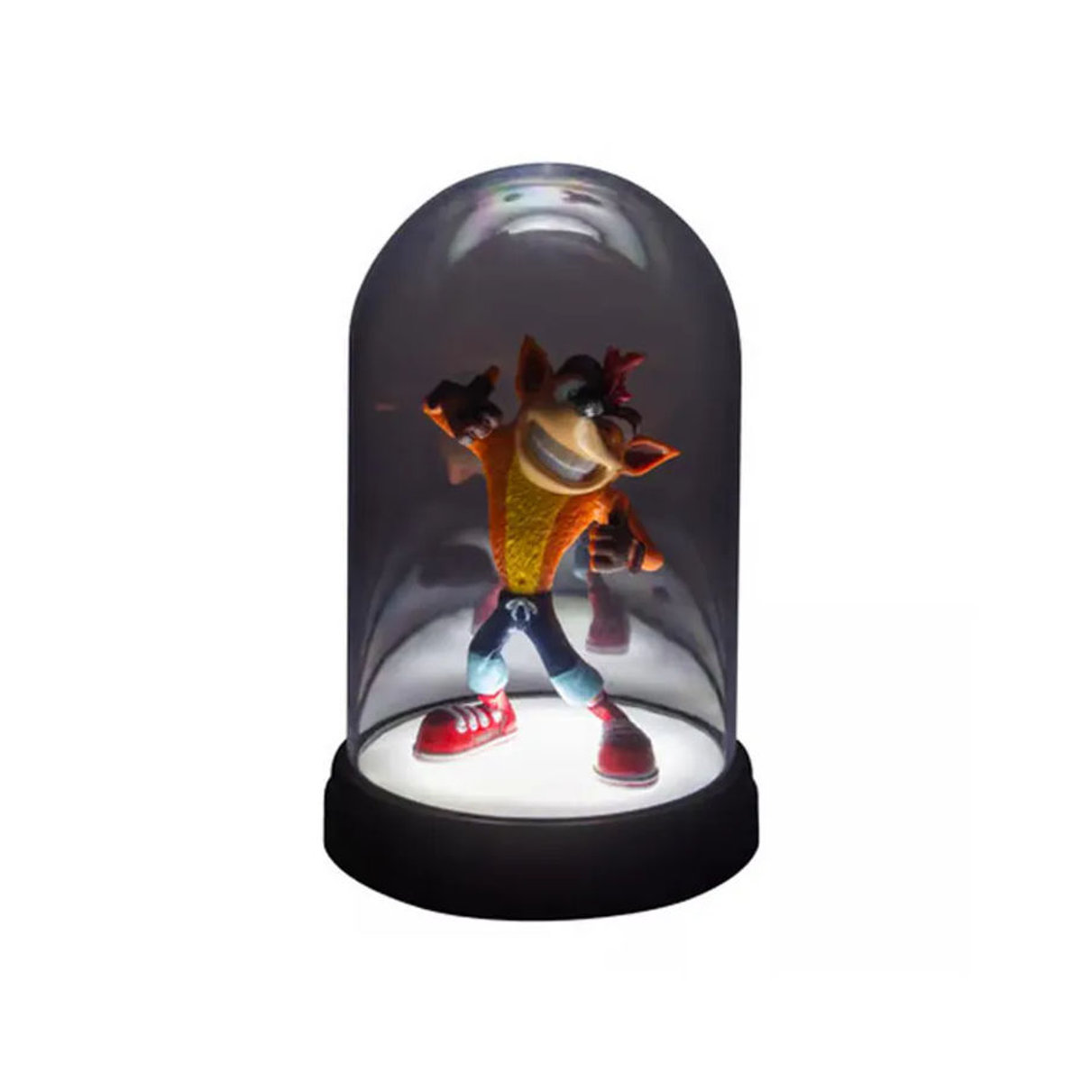 Pertemba Crash Bandicoot Tischlampe mit Glaskuppel und LED in Schwarz und Bunt - Bild 2