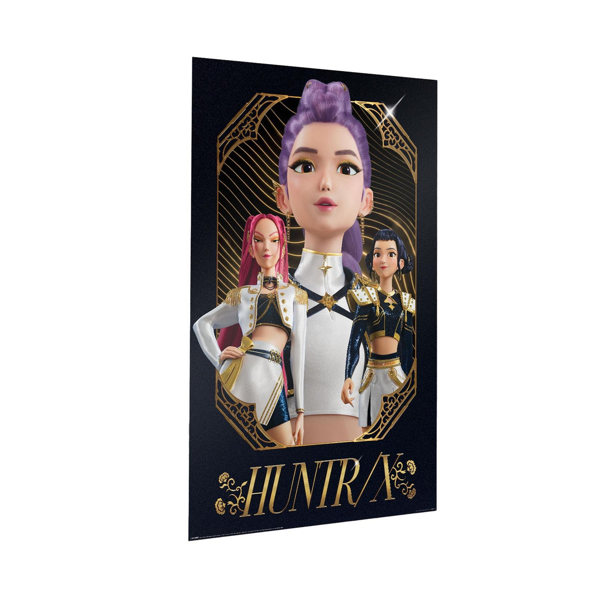 Pertemba FR - Apparel K-Pop Dämonenjäger Golden Maxi Huntr/X Poster in Schwarz - Bild 2