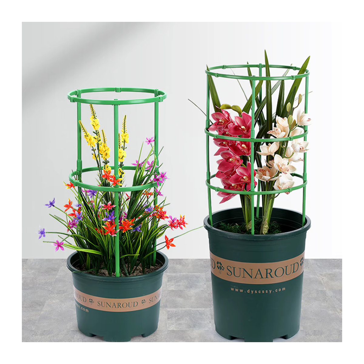 Pflanzenhalter Rund aus Kunststoff für Kletterpflanzen und Blumen, 5 oder 10 Stück - Bild 3