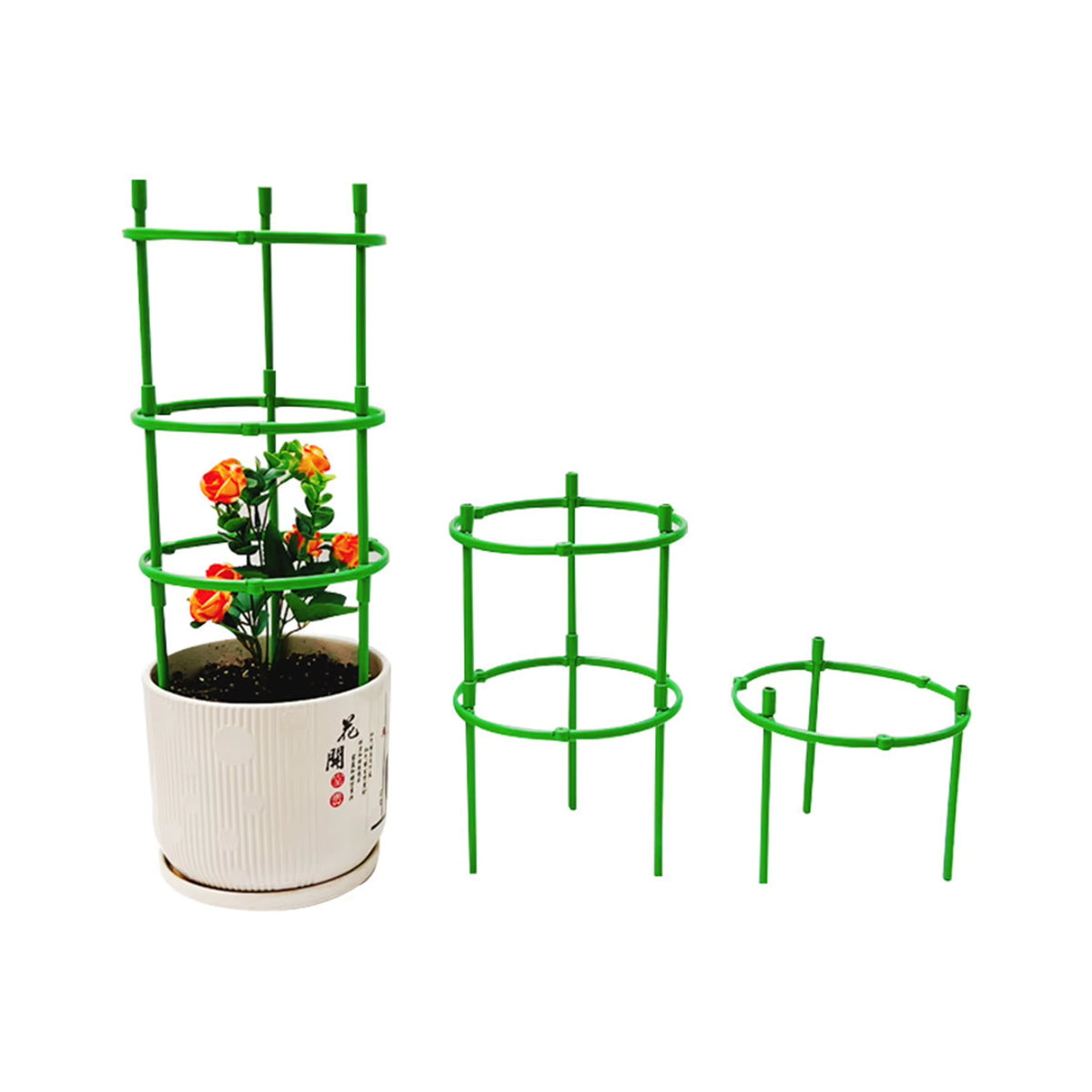 Pflanzenhalter Rund aus Kunststoff für Kletterpflanzen und Blumen, 5 oder 10 Stück - Bild 5