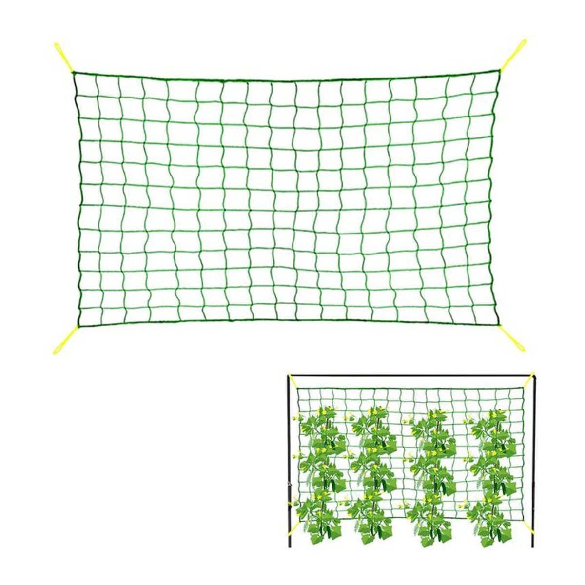 Pflanzenkletternetz mit 9 Strängen aus langlebigem Nylon für Gurken, Obst und Gemüse als Rankhilfe und Spaliernetz - Bild 1