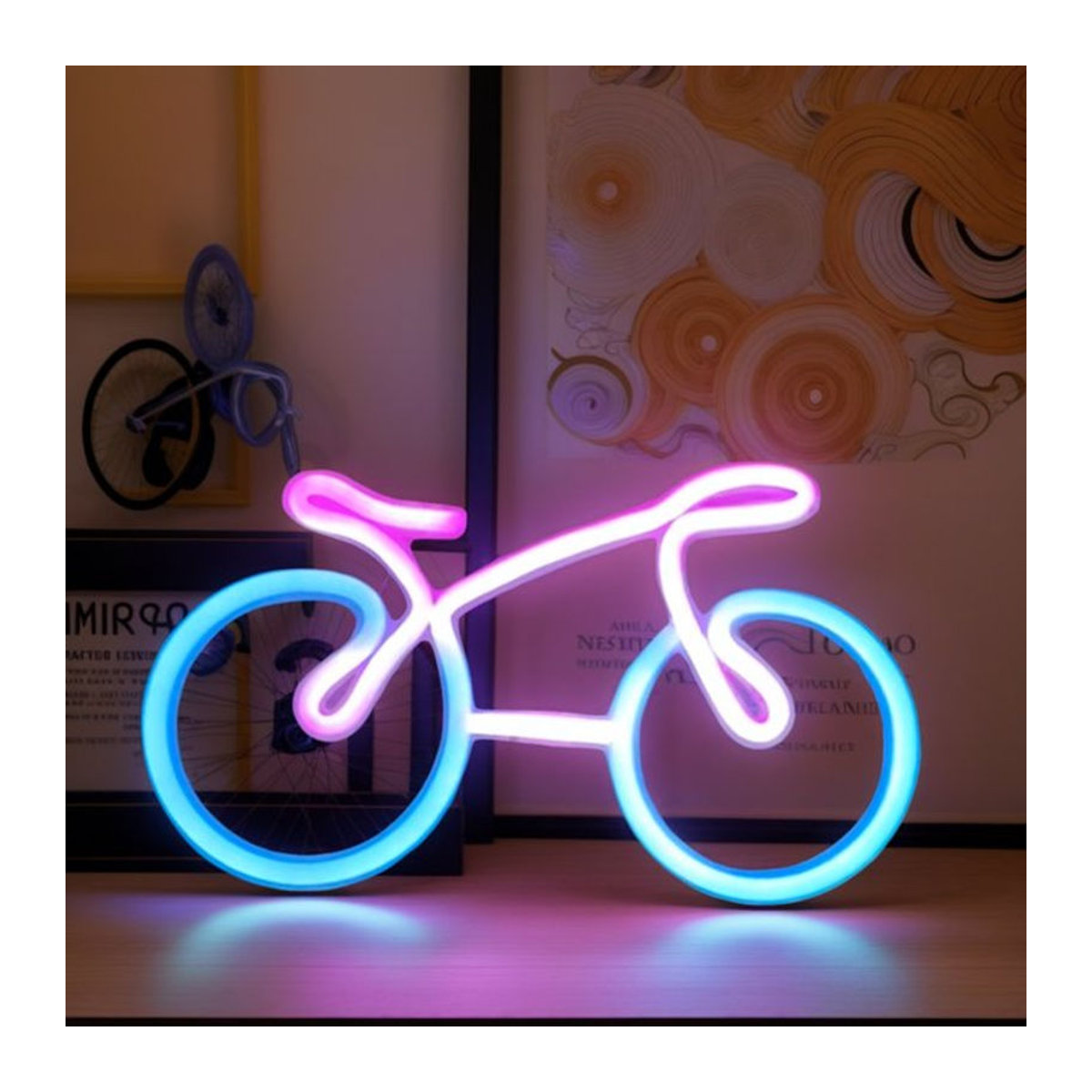 Phantasy Star LED Neonlicht in Form eines Fahrrads als moderne Dekoration in Bunt - Bild 1