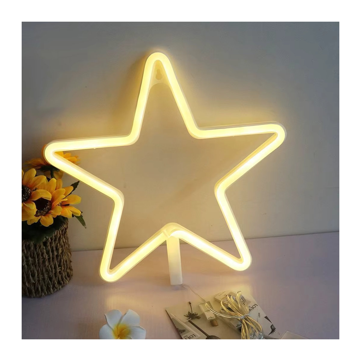 Phantasy Star LED Stern-Neonlicht in Gelb für moderne Dekoration von Schlafzimmer, Hochzeiten und Spielezimmern - Bild 2