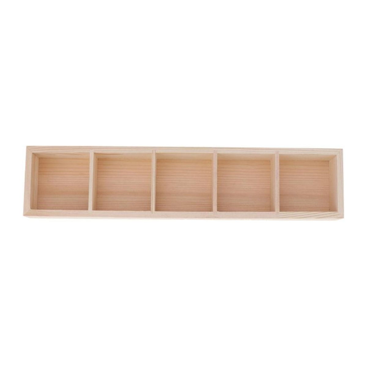 Phenovo Sukkulenten-Pflanztopf aus Holz und Bambus in Braun oder Beige, rechteckige Blumenbox im minimalistischen Design - Bild 1
