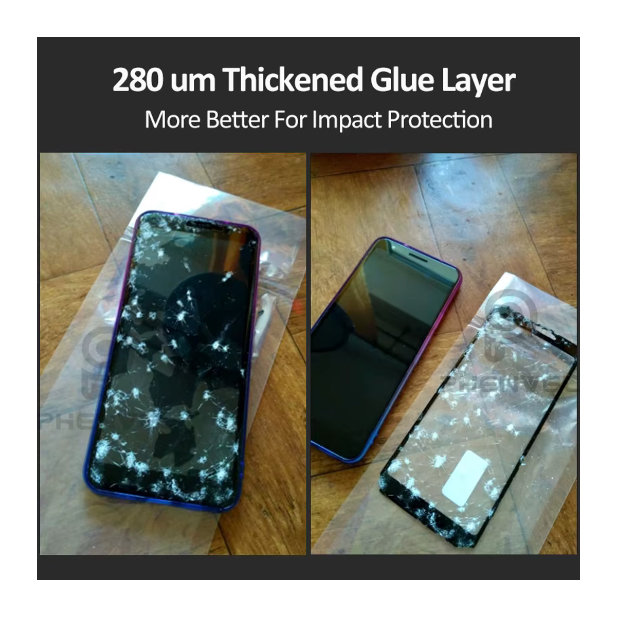 PHENVEL 3D Vollkleber Schutzglas für Samsung Galaxy S23 Ultra in Schwarz mit Anti-Shatter-Funktion - Bild 4