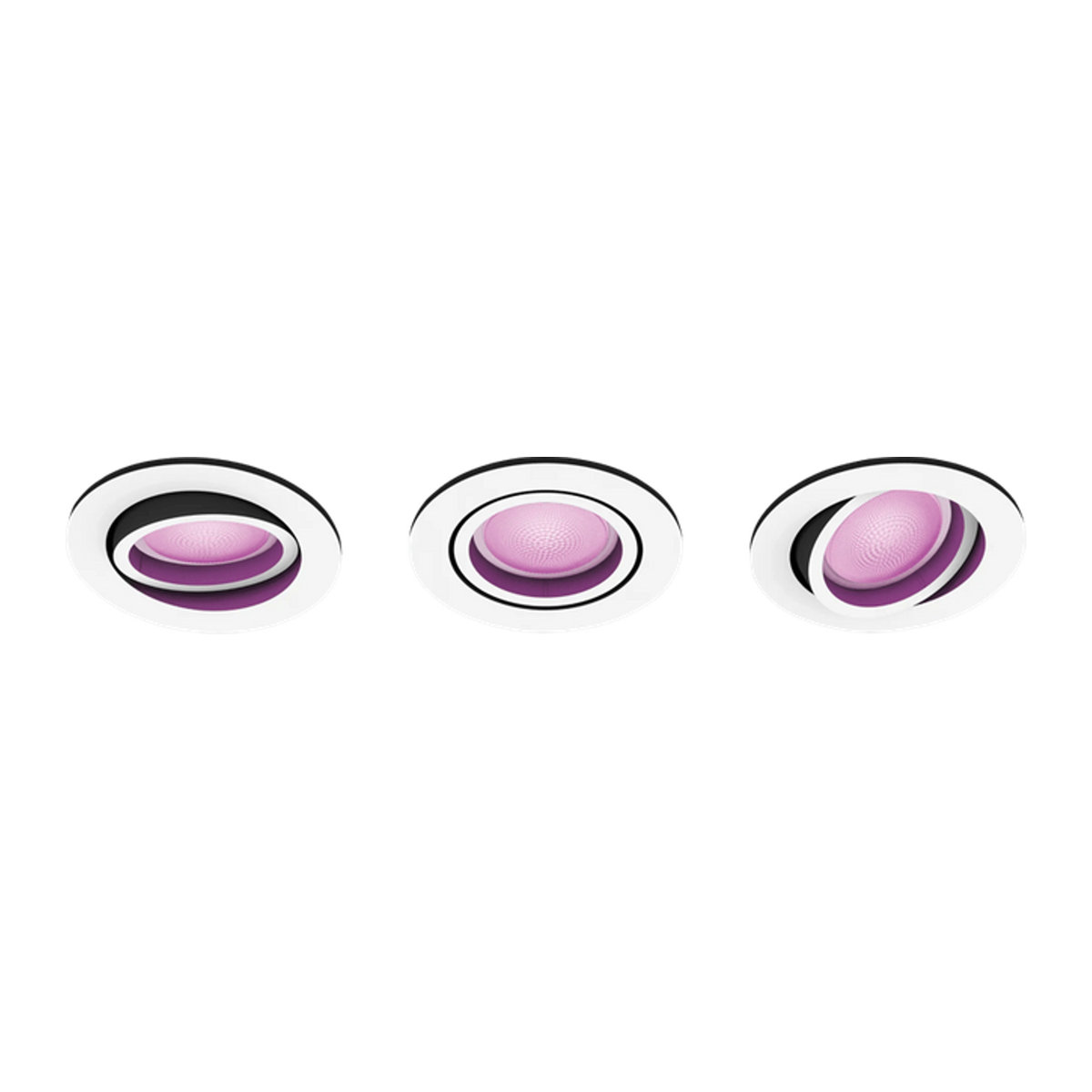 Philips Hue Centura LED Einbaustrahler White & Color in Weiß, 3er-Pack - Bild 1