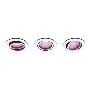 Philips Hue Centura LED Einbaustrahler White & Color in Weiß, 3er-Pack