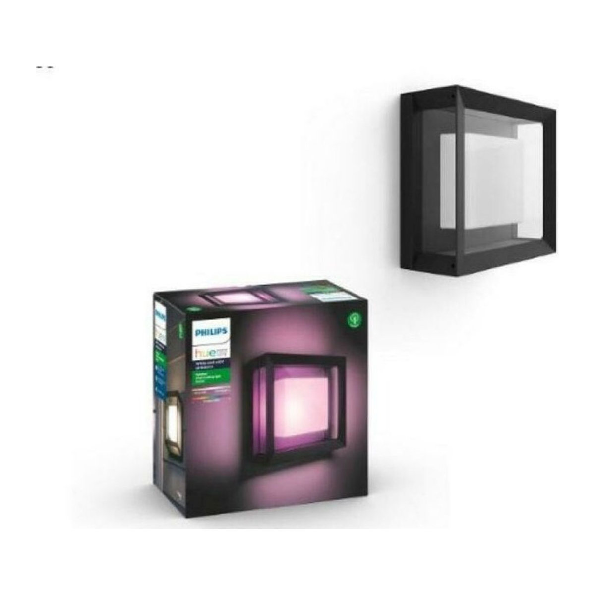 Philips Hue Econic LED Wandleuchte Schwarz Modern mit RGBW Licht und IP44 Schutz - Bild 3