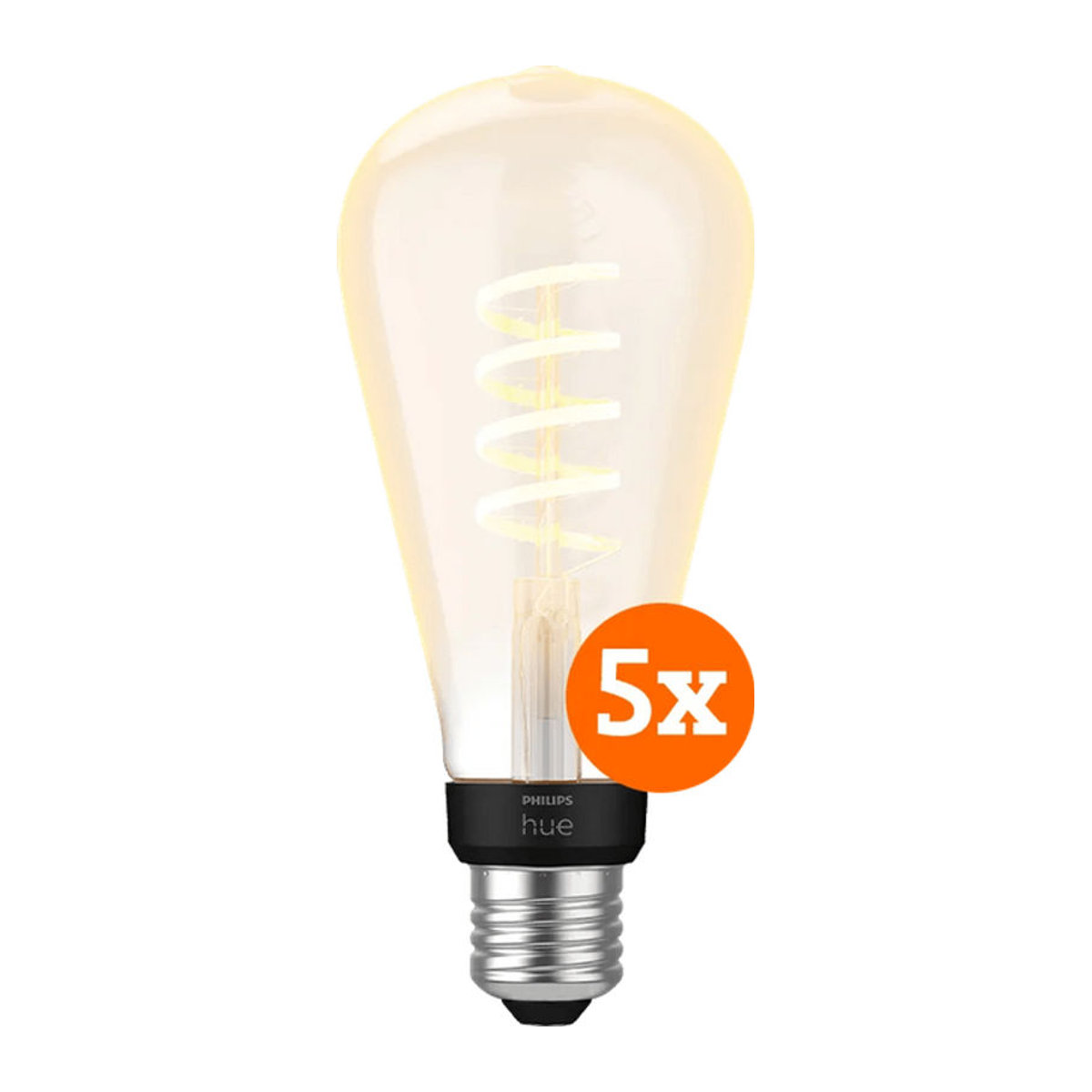 Philips Hue Filament Smart-Lampe White Ambiance Edison XL Retro 5er-Pack - Bild 1