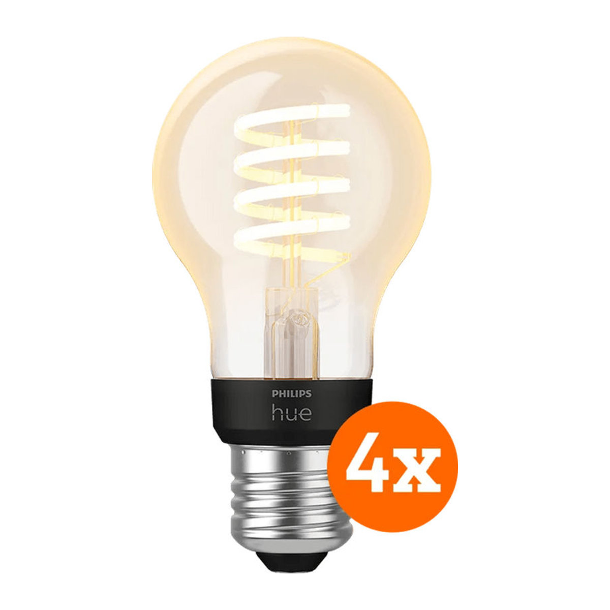 Philips Hue Smart-Lampe Filament Retro E27 Weiß 4er-Pack - Bild 1