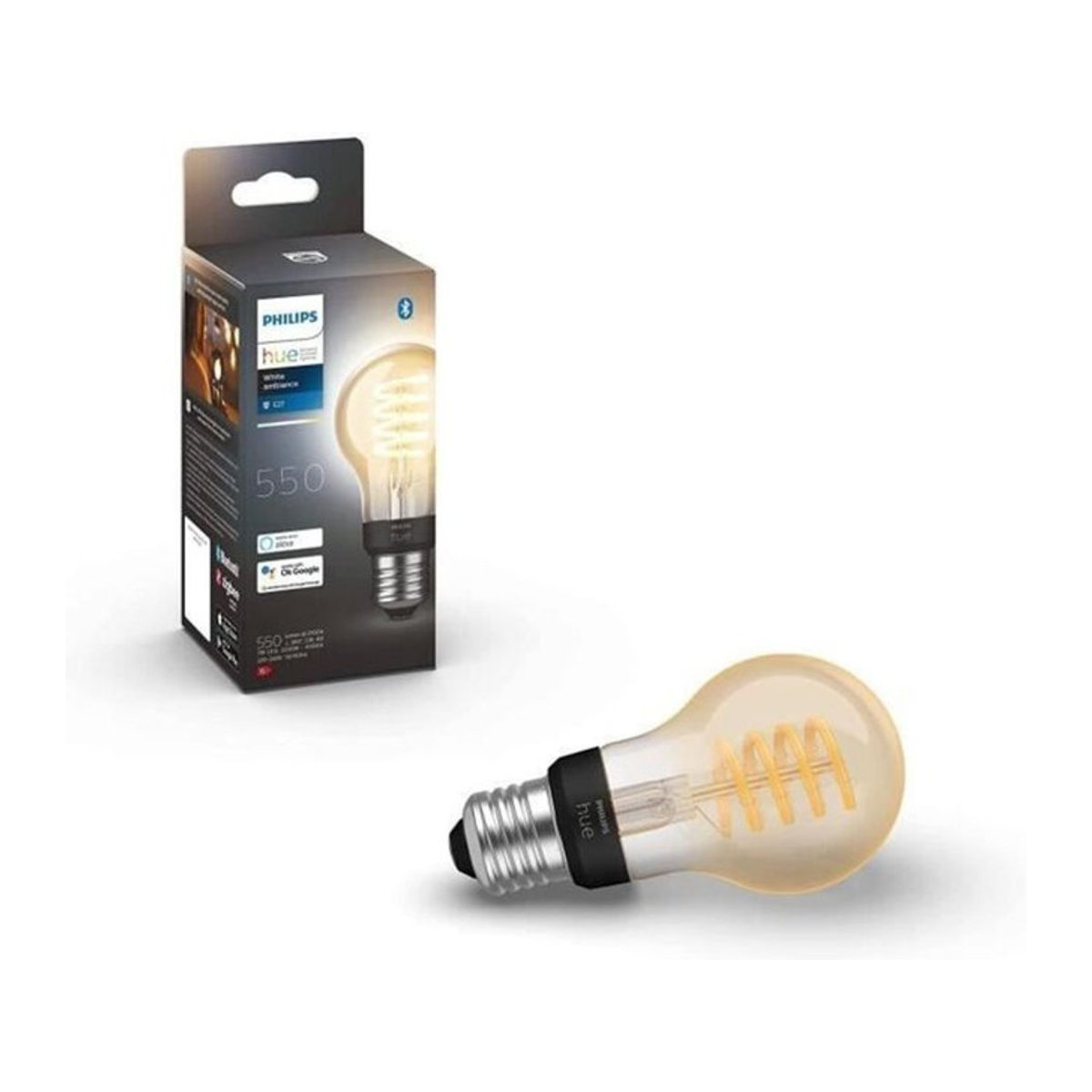 Philips Hue White Ambiance Smart-Lampe E27 Filament Retro-Design in Weiß - Bild 2