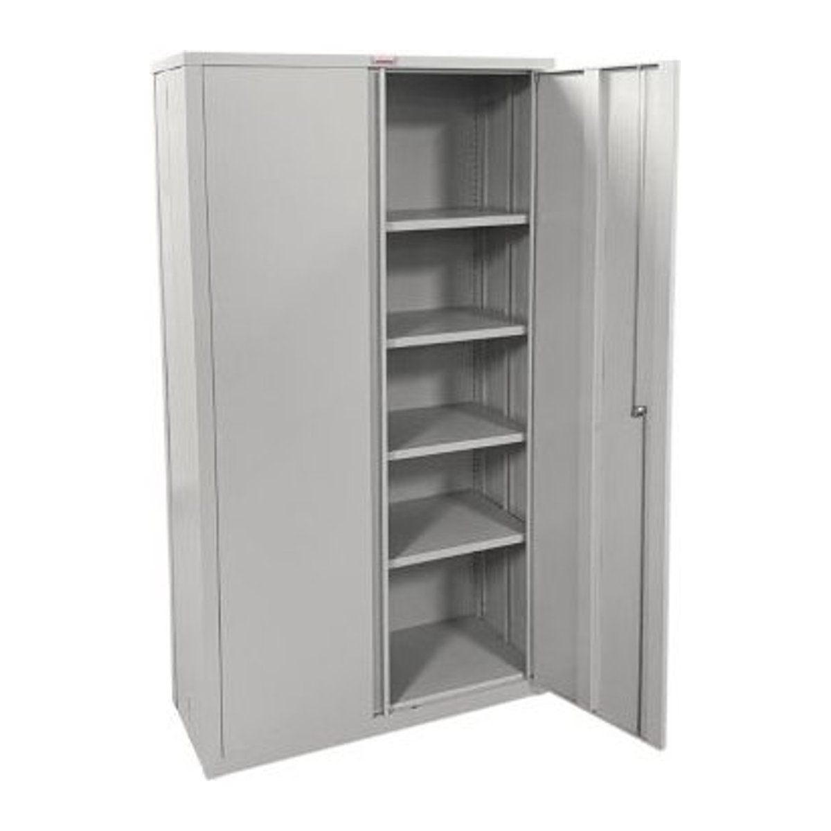 Phoenix Aktenschrank SCF1891GGK aus Stahl mit Schlüsselschloss und 4 Fachböden, Grau, B: 91,5 cm, T: 37 cm, H: 183 cm - Bild 1