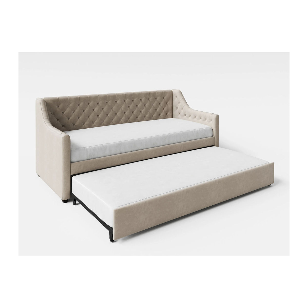 Phoenix Schlafsofa und Tagesbett mit Auszug aus Samt, B/T/H: 218,5 x 96,5 x 75 cm - Bild 2