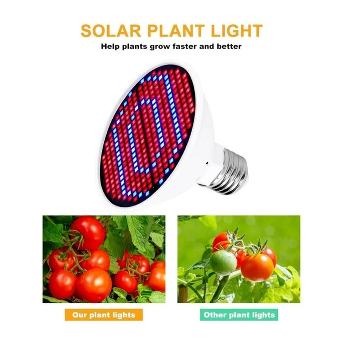 Phyto Vollspektrum LED Pflanzenlampe mit E27 Fassung für Gewächshaus, Hydrokultur und Indoor-Zelte - Bild 1