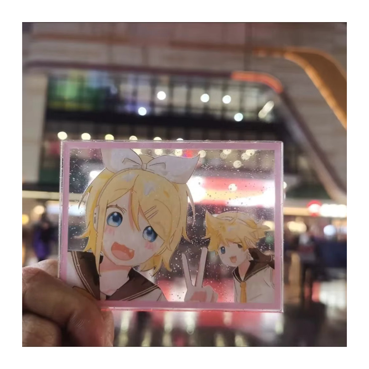 Piapro Kagamine Rin und Len Anime Acryl Karte Transparent Mehrfarbig - Bild 6