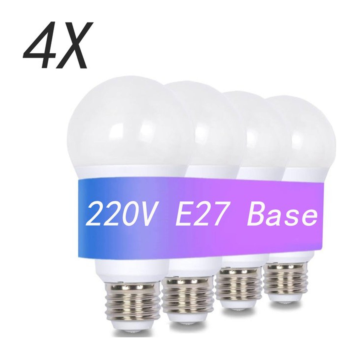 PIBAOGU 4er Set LED-Glühbirnen E27 für die Innenbeleuchtung, energiesparend - Bild 1