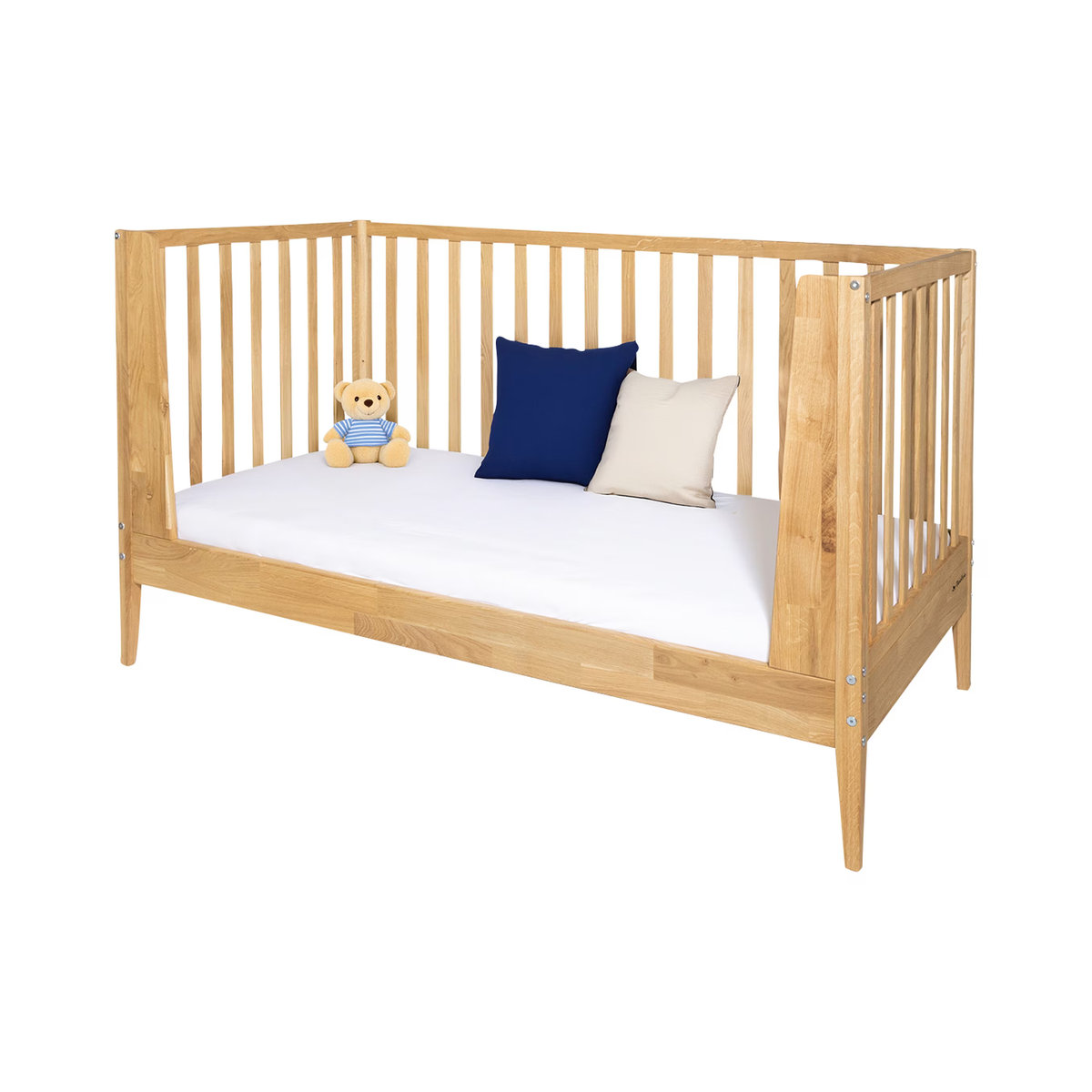 Pinolino Kinderbett Alva Massivholzbett Eiche Natur B/T/H: 70 x 140 x 86 cm - Bild 1