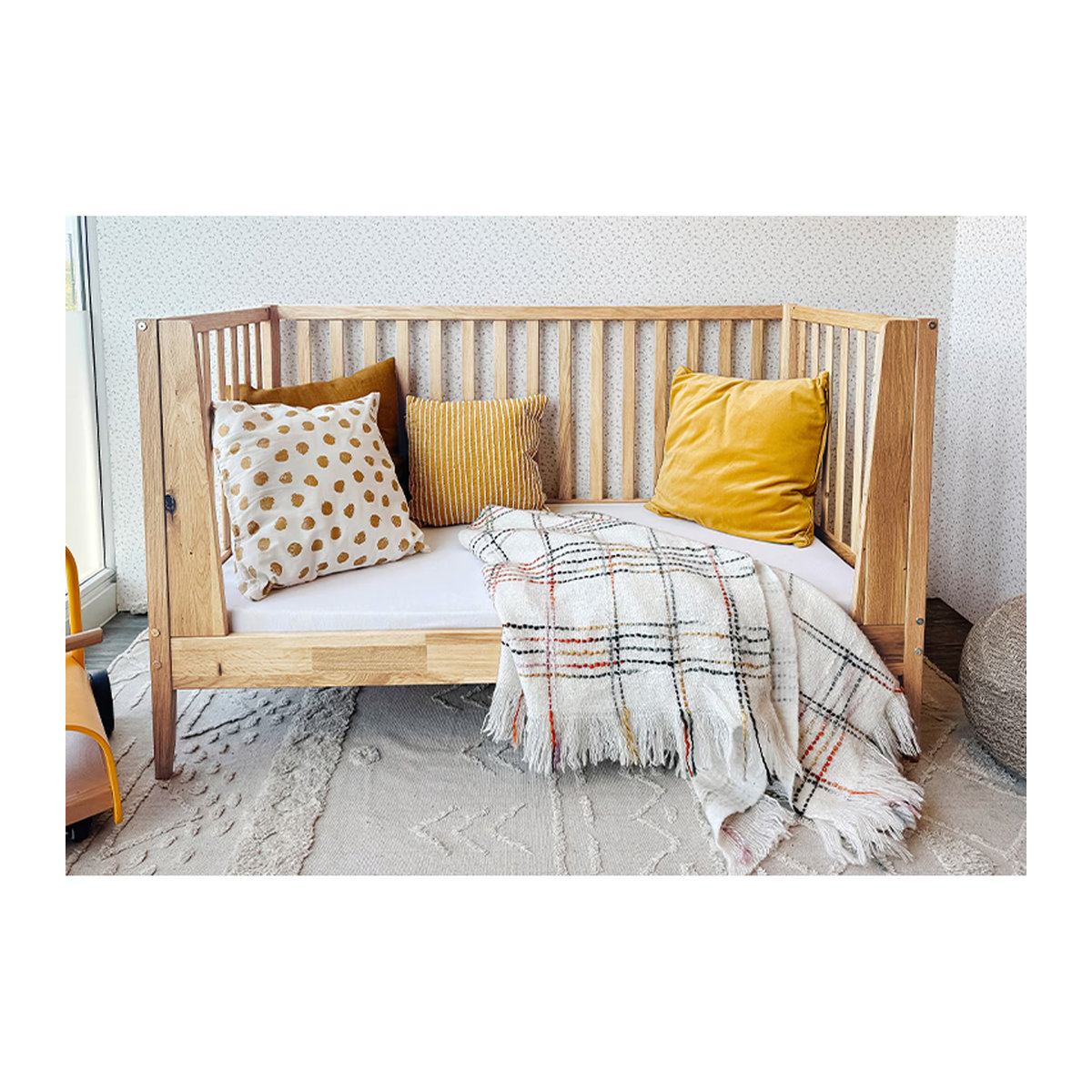 Pinolino Kinderbett Alva Massivholzbett Eiche Natur B/T/H: 70 x 140 x 86 cm - Bild 2