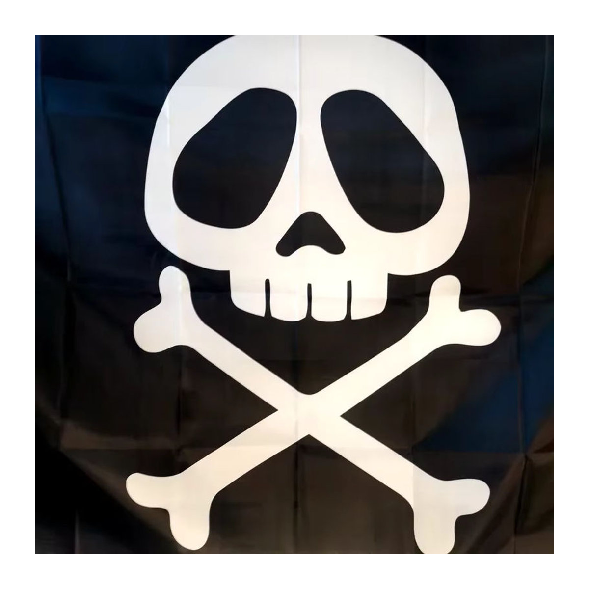 Piratenkapitän Harlock Totenkopfflagge in Schwarz als maritime Dekoration für Innen und Außen aus Textil, B/H: 91,44 x 91,44 cm - Bild 4