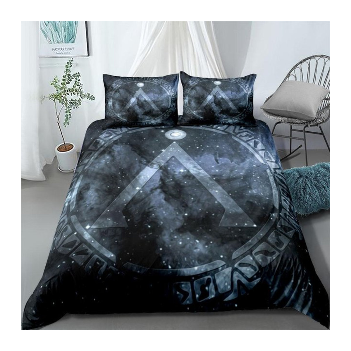 pkm Bettwäsche-Set Stargate in Blau mit Reißverschluss B/H: 200 x 230 cm - Bild 1