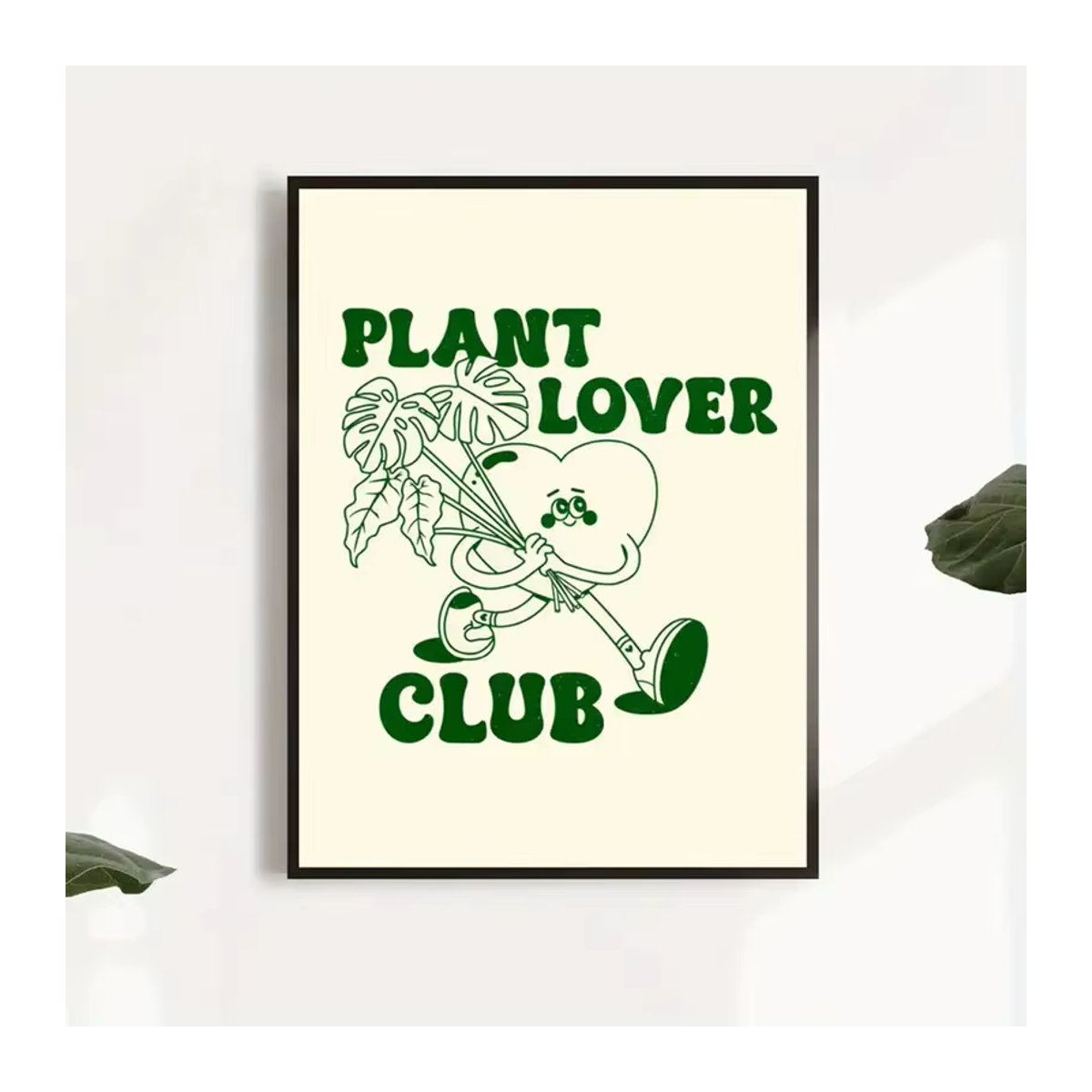 Plant Lover Club Botanischer Leinwandkunstdruck Floral Bohemian in Grün Hochformat Rahmenlos - Bild 3