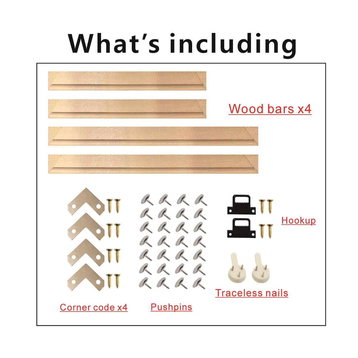 Platz Natürlicher Holz Bilderrahmen für Wand und Leinwand, Quadratisch, Braun/Beige, B/H: 30 x 30 cm - Bild 2
