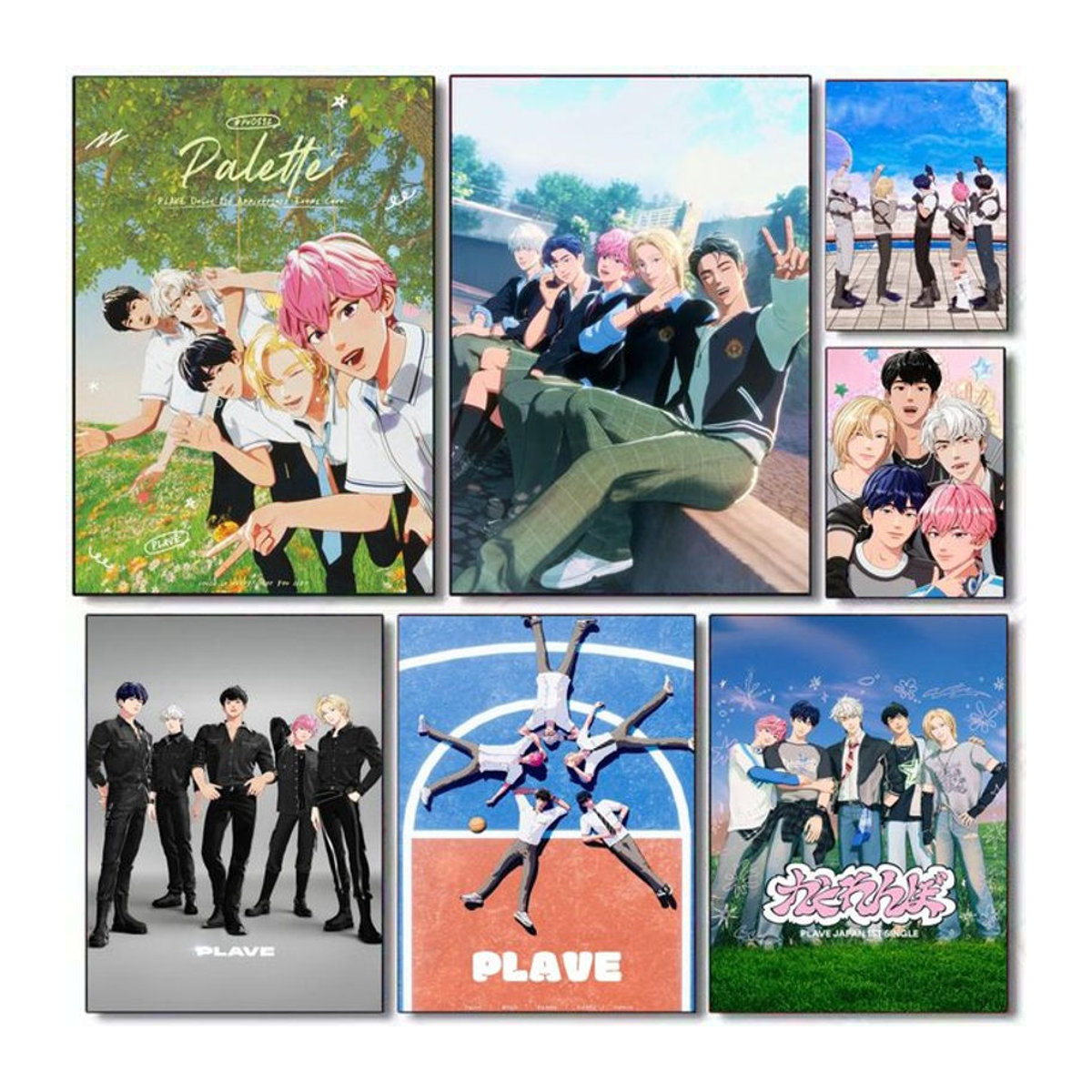 PLAVE Poster Wandkunst aus PVC, selbstklebend, mehrfarbig, Hochformat - Bild 1