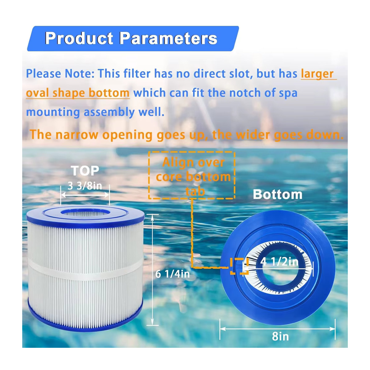 Pleatco Spa-Filter und Whirlpool-Filter kompatibel mit Bullfrog Wellspring 30, Modell PBF40 und PBF40-M, Ersatzfilter 10-410 00282 - Bild 2